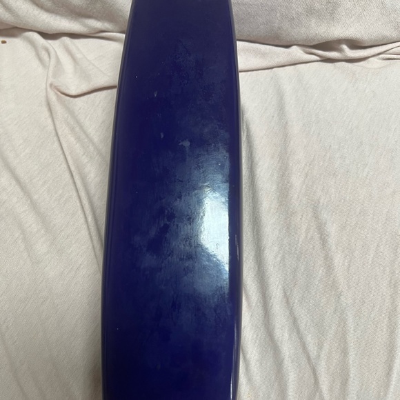 COBOLT blue Japanese peacock vase 11”/3” - Picture 5 of 6